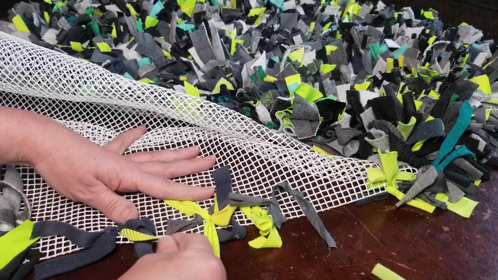 Upcycling Flickenteppich ohne Nähen