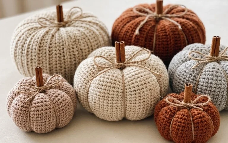 Free crochet pumpkin pattern in 6 sizes!
