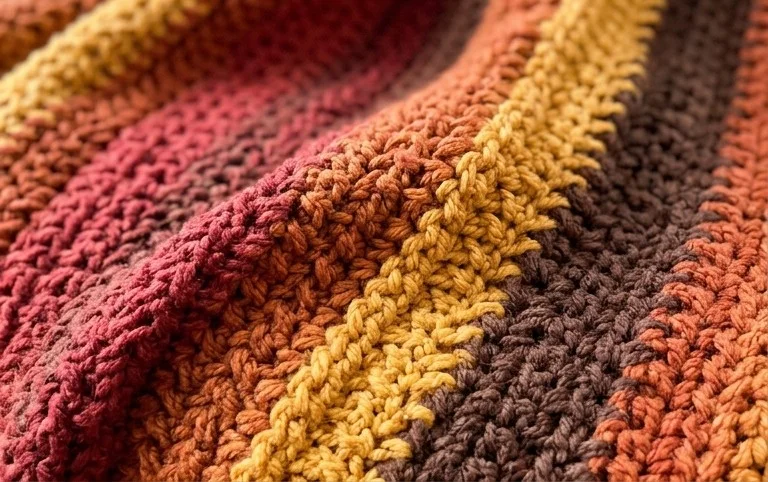 Falling Leaves Throw Blanket - Amanda Crochets