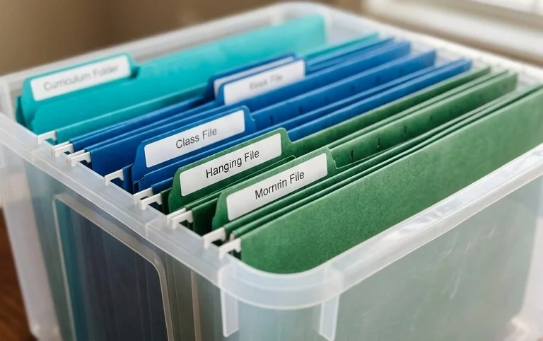 The Homeschool Crate System: Organizing 1 Year Of Curriculum - Blue and Hazel
