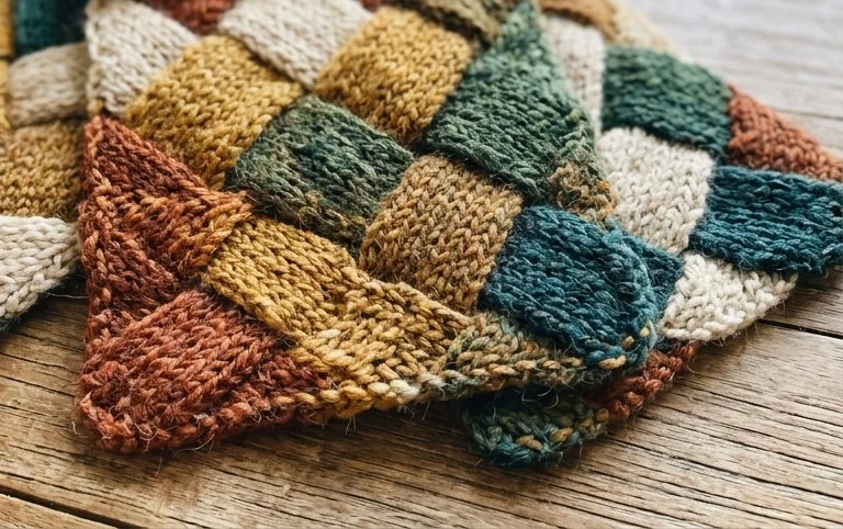 Knit Entrelac Scarf Free Knitting Pattern - Knitting Pattern